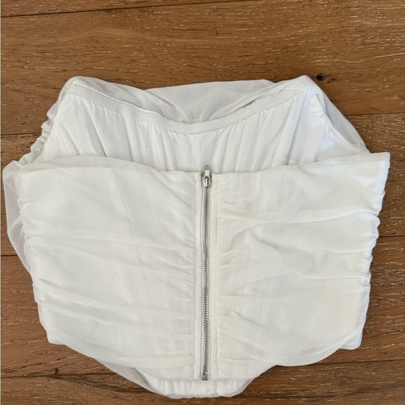 Modegal Women's Vintage Strapless Mesh Bustier Corset Bodyshaper Crop Top - Picture 3 of 4